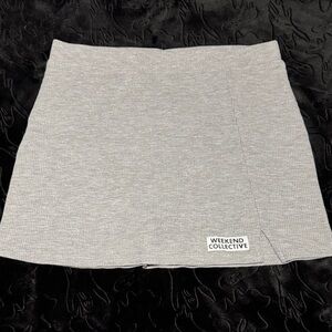 ASOS Weekend Collective Light Gray Mini Skirt